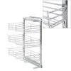 3-Tier Pull-out Kitchen Wire Basket Silver 47x25x56 Cm -BioloMix Shop 3 Tier Pull out Kitchen Wire Basket Silver 47x25x56 cm 449164 0