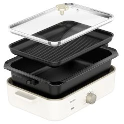 CalmDo Electric Foldaway Skillet Grill Combo - White 10 CalmDo Electric Foldaway Skillet Grill Combo - White -BioloMix Shop 4052b1c005dc4bc48e9aa26c58528d29 494939 2