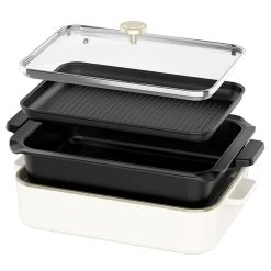CalmDo Electric Foldaway Skillet Grill Combo - White 12 CalmDo Electric Foldaway Skillet Grill Combo - White -BioloMix Shop 57473f7d8cf74533a7dfaed4b4b7a8a5 494939 4