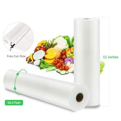 ABOX Vacuum Sealer Bag With Roll 11" X 197" Perfect For Store Fresh Or Frozen Food & Sous Vide Cooking -BioloMix Shop ABOX Vacuum Sealer bag with roll 11 496518 3