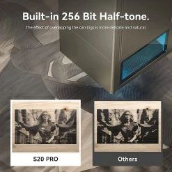 ATOMSTACK S20 Pro 20W Laser Engraver Cutter With Air Assist Kits, Focus-Free, Quad-core Diode Laser, 0.08 X 0.1mm Compressed Spot, Offline Engraving, 400x400mm -BioloMix Shop ATOMSTACK S20 PRO Laser Cutter and Engraver US Plug 517358 4