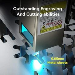 ATOMSTACK S20 Pro 20W Laser Engraver Cutter With Air Assist Kits, Focus-Free, Quad-core Diode Laser, 0.08 X 0.1mm Compressed Spot, Offline Engraving, 400x400mm -BioloMix Shop ATOMSTACK S20 Pro 20W Laser Engraver Cutter 514554 3