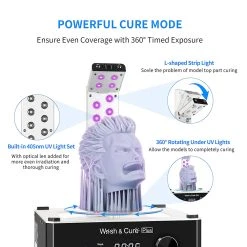 Anycubic Wash & Cure Plus Machine, Basket Washing Size 192mm*120mm*290mm, Curing Size 190mm*245mm -BioloMix Shop Anycubic Wash and Cure Plus Machine 473351 3