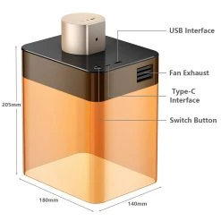 LaserPecker L1 Mini Bluetooth Laser Engraver Suit With Protective Shell App Control Overheat Shutdown Protective Glasses - Gold -BioloMix Shop Compact Laser Engraver Machine LaserPecker Mini Desktop Laser Engravi 901269