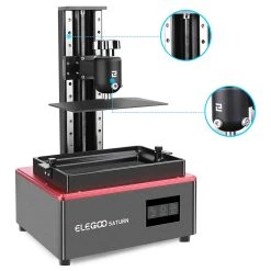 ELEGOO Saturn S MSLA Resin 3D Printer 4K Monochrome LCD Matrix UV LED Light Source Fast Printing 196mmx122mmx210m -BioloMix Shop ELEGOO Saturn S MSLA 3D Printer 494875 4