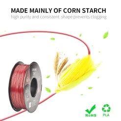 ERYONE Galaxy Sparkly Glitter PLA Filament For 3D Printer 1.75mm Tolerance 0.03mm 1KG(2.2LBS)/Spool - Red -BioloMix Shop ERYONE Galaxy Sparkly Glitter PLA Filament 498432 2