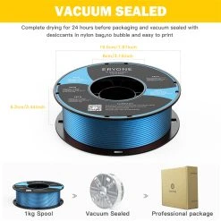 ERYONE PETG Filament For 3D Printer 1.75mm Tolerance 0.03mm 1KG(2.2LBS)/Spool - Transparent Blue -BioloMix Shop ERYONE PETG Filament for 3D Printer 1 75mm 496834 3