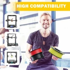 ERYONE PETG Filament For 3D Printer 1.75mm Tolerance 0.03mm 1KG(2.2LBS)/Spool - Transparent Blue -BioloMix Shop ERYONE PETG Filament for 3D Printer 1 75mm 496834 4