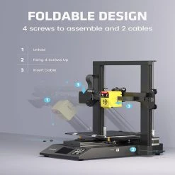 FOKOOS Odin-5 F3 Foldable 3D Printer, Direct Drive, 0.1mm High Precision, Dual Z And Y Axis, 300mm/s, 99% Pre-Assembled, 235x235x250mm -BioloMix Shop FOKOOS Odin 5 F3 Foldable 3D Printer 517278 2