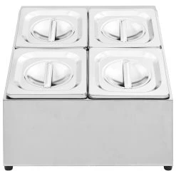 Gastronorm Container Holder With 4 GN 1/6 Pan Stainless Steel -BioloMix Shop Gastronorm Container Holder with 4 GN 1 6 Pan Stainless Steel 433322 2