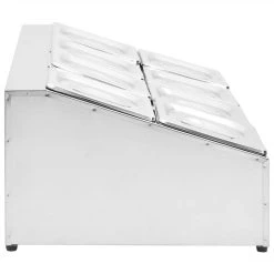 Gastronorm Container Holder With 8 GN 1/6 Pan Stainless Steel -BioloMix Shop Gastronorm Container Holder with 8 GN 1 6 Pan Stainless Steel 446071 3