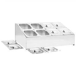 Gastronorm Container Holder With 8 GN 1/6 Pan Stainless Steel -BioloMix Shop Gastronorm Container Holder with 8 GN 1 6 Pan Stainless Steel 446071 5