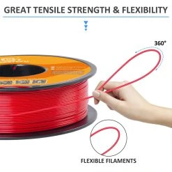 Geeetech HS PLA Filament For 3D Printer, 1.75mm Dimensional Accuracy +/- 0.03mm 1kg Spool (2.2 Lbs) - Red -BioloMix Shop Geeetech HS PLA Filament Red 519494 2