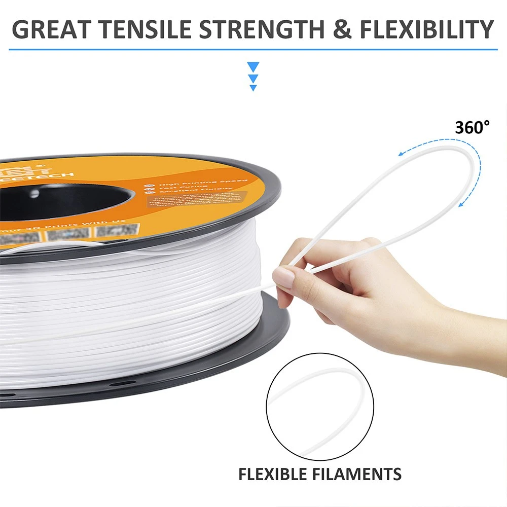 Geeetech HS PLA Filament For 3D Printer, 1.75mm Dimensional Accuracy +/- 0.03mm 1kg Spool (2.2 Lbs) - White 6 Geeetech HS PLA Filament For 3D Printer, 1.75mm Dimensional Accuracy +/- 0.03mm 1kg Spool (2.2 Lbs) - White - Image 4