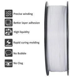 Geeetech HS PLA Filament For 3D Printer, 1.75mm Dimensional Accuracy +/- 0.03mm 1kg Spool (2.2 Lbs) - White 12 Geeetech HS PLA Filament For 3D Printer, 1.75mm Dimensional Accuracy +/- 0.03mm 1kg Spool (2.2 Lbs) - White -BioloMix Shop Geeetech HS PLA Filament White 519461 4