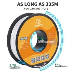 Geeetech HS PLA Filament For 3D Printer, 1.75mm Dimensional Accuracy +/- 0.03mm 1kg Spool (2.2 Lbs) - White 13 Geeetech HS PLA Filament For 3D Printer, 1.75mm Dimensional Accuracy +/- 0.03mm 1kg Spool (2.2 Lbs) - White -BioloMix Shop Geeetech HS PLA Filament White 519461 5