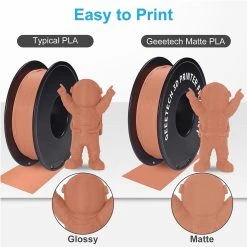 Geeetech Matte PLA Filament For 3D Printer, 1.75mm Dimensional Accuracy +/- 0.03mm 1kg Spool (2.2 Lbs) - Orange -BioloMix Shop Geeetech Matte PLA Filament for 3D Printer Orange 519273 3