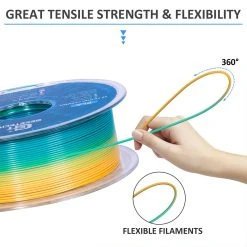 Geeetech PLA Filament For 3D Printer, 1.75mm Dimensional Accuracy +/- 0.03mm 1kg Spool (2.2 Lbs) - Multicolor -BioloMix Shop Geeetech PLA Filament for 3D Printer Gradient 519081 3