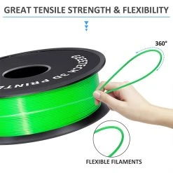 Geeetech PLA Filament For 3D Printer, 1.75mm Dimensional Accuracy +/- 0.03mm 1kg Spool (2.2 Lbs) - Green -BioloMix Shop Geeetech PLA Filament for 3D Printer Green 519271 3
