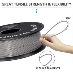 Geeetech PLA Filament For 3D Printer, 1.75mm Dimensional Accuracy +/- 0.03mm 1kg Spool (2.2 Lbs) - Grey -BioloMix Shop Geeetech PLA Filament for 3D Printer Grey 518394 2