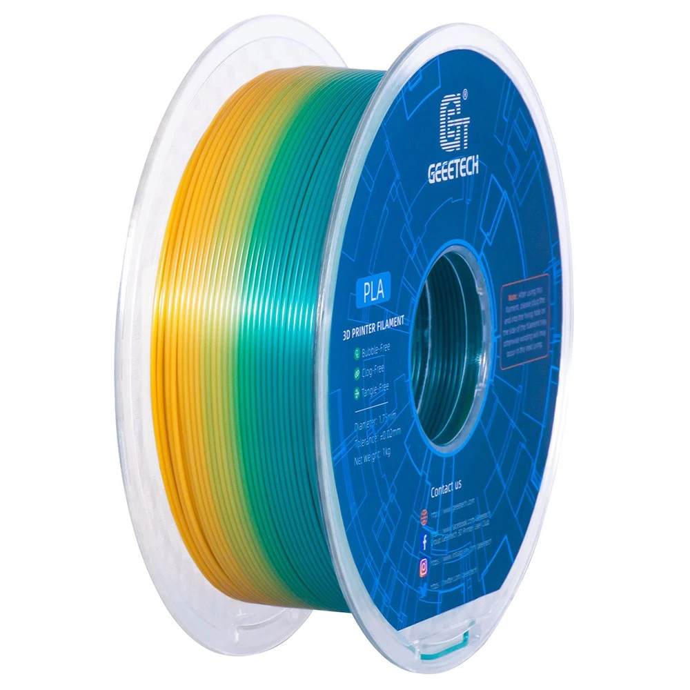 Geeetech PLA Filament For 3D Printer, 1.75mm Dimensional Accuracy +/- 0.03mm 1kg Spool (2.2 Lbs) - Multicolor 4 Geeetech PLA Filament For 3D Printer, 1.75mm Dimensional Accuracy +/- 0.03mm 1kg Spool (2.2 Lbs) - Multicolor - Image 2