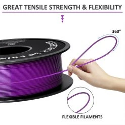 Geeetech PLA Filament For 3D Printer, 1.75mm Dimensional Accuracy +/- 0.03mm 1kg Spool (2.2 Lbs) - Purple -BioloMix Shop Geeetech PLA Filament for 3D Printer Purple 518395 2