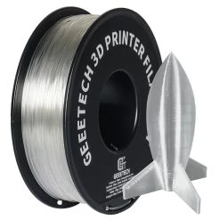 Geeetech PLA Filament For 3D Printer, 1.75mm Dimensional Accuracy +/- 0.03mm 1kg Spool (2.2 Lbs) - Transparent