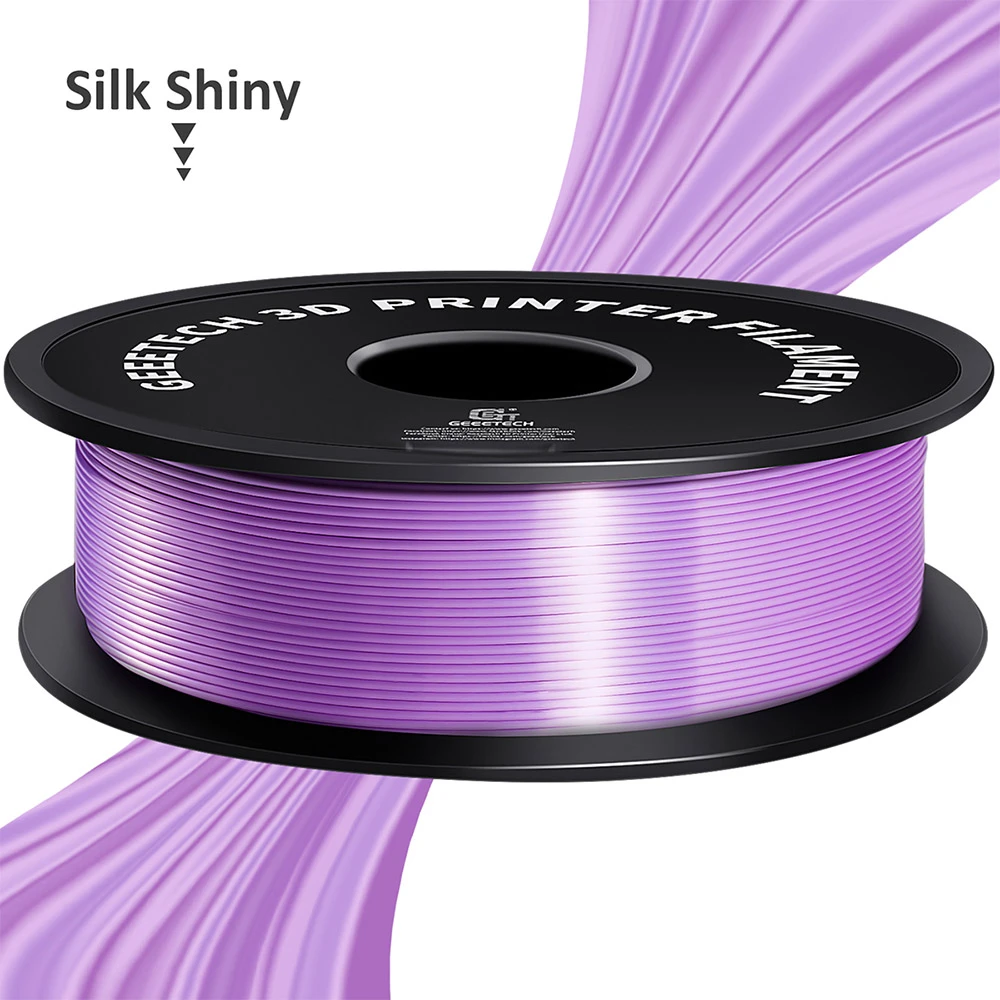 Geeetech Silk PLA Filament For 3D Printer, 1.75mm Dimensional Accuracy +/- 0.03mm 1kg Spool (2.2 Lbs) - Purple 5 Geeetech Silk PLA Filament For 3D Printer, 1.75mm Dimensional Accuracy +/- 0.03mm 1kg Spool (2.2 Lbs) - Purple - Image 3