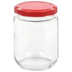 Glass Jam Jars With Red Lid 96 Pcs 230 Ml 11 Glass Jam Jars With Red Lid 96 Pcs 230 Ml -BioloMix Shop Glass Jam Jars with Red Lid 96 pcs 230 ml 486473 3