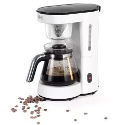 HiBREW H12 3-in-1 America Drip Coffee Machine, 700W Pour Over Tea Coffee Maker, 750ML Water Tank, Glass Teapot - White