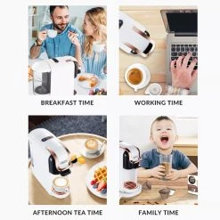 HiBREW H2A 1450W Espresso Coffee Machine, 19 Bar Extraction, Hot/Cold 4-in-1 Multiple Capsule Coffee Maker - White -BioloMix Shop HiBREW H2A 1450W Espresso Coffee Machine White 508857 5