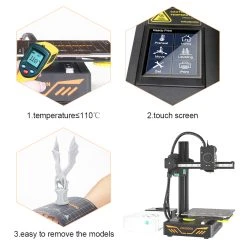 KINGROON KP3S 3D Printer, Titan Extruder, Double Aluminum Linear Guide Rails, Double Cooling Fans, Easy Assembley,180*180*180mm -BioloMix Shop KINGROON KP3S 3D Printer US Plug 501489 4