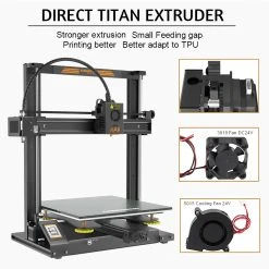 KINGROON KP5L 3D Printer, Titan Extruder, Dual-axis Linear Guide Rails, TMC2225 32-bit Silent Mainboard, Easy Assembly, Filament Detection Sensor, 300x300x330mm -BioloMix Shop KINGROON KP5L 3D Printer EU Plug 513507 4
