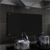Kitchen Backsplash Black 70x40 Cm Tempered Glass -BioloMix Shop Kitchen Backsplash Black 70x40 cm Tempered Glass 468894 0