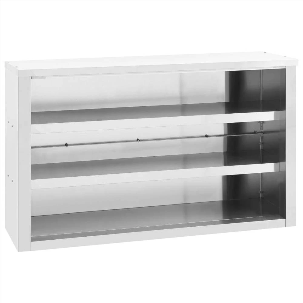 Kitchen Wall Cabinet 120x40x75 Cm Stainless Steel 3 Kitchen Wall Cabinet 120x40x75 Cm Stainless Steel