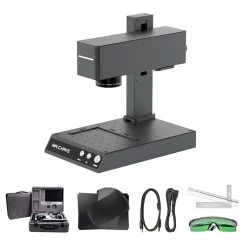 MR CARVE M4 Laser Marking Machine, 5W 455nm Laser + 2W 1064nm Laser, 0.001mm Accuracy, 10000mm/s Engraving Speed, Supports Rotary Roller, 70*70mm, UK Plug -BioloMix Shop MR CARVE M4 Laser Engraver UK Plug 518352 5