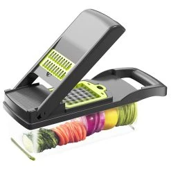 Multi-Function House-Hold Seven-Blade Dicing And Slicing Slicer - Blue 11 Multi-Function House-Hold Seven-Blade Dicing And Slicing Slicer - Blue -BioloMix Shop Multi Function House Hold Seven Blade Dicing and Slicing Slicer 496521 4