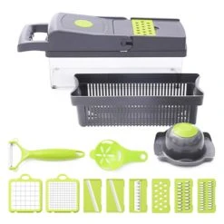 Multi-Function Kitchen Dicing And Slicing Slicer Shredder Set 15 Pcs