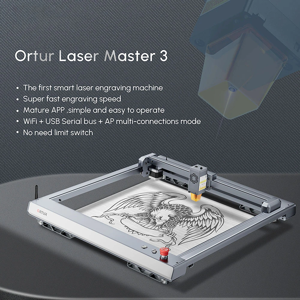 ORTUR Laser Master 3 10W Laser Engraver Cutter, 20,000mm/min, 0.05x0.1mm Focus Spot, LU2-10A Laser Module, Cuts 30mm Acrylic, Emergency Stop, Child Lock, Built-in WiFi, Engraving Area 400mmx400mm 6 ORTUR Laser Master 3 10W Laser Engraver Cutter, 20,000mm/min, 0.05x0.1mm Focus Spot, LU2-10A Laser Module, Cuts 30mm Acrylic, Emergency Stop, Child Lock, Built-in WiFi, Engraving Area 400mmx400mm - Image 4