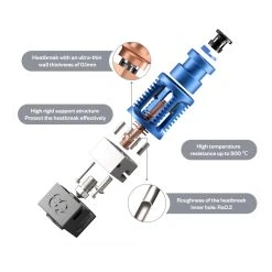 Phaetus Dragon Hotend Standard Flow Edition, 500 Celsius Degrees Temperature Resistance, For Normal FDM 3D Printers, Compatible With All Filaments, PLA, ABS, PETG, TPU, PP, PC, Nylon, PEEK, PEI And Composite Materials, Black -BioloMix Shop Phaetus Dragon Hotend ST 499088 3