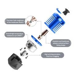 Phaetus Dragonfly BMS ST Hotend, 500 Celsius Degrees Temperature Resistance, Compatible With Cerality CR-10 CR-10S Series CR-10 MINI CR-20 CR-20 Pro Ender 2 Ender 3 Ender 3 V2 Ender 3 Pro Ender 5 Ender 5 Plus Enter 5 Pro, Black -BioloMix Shop Phaetus Dragonfly HOTEND BMS ST 499270 3