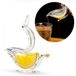 Portable Transparent Manual Lemon Juicer, Acrylic Manual Lemon Slice Squeezer, Bird Shape Hand Fruit Juicer -BioloMix Shop Portable Transparent Manual Lemon Juicer 518089 5