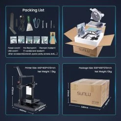 Sunlu Terminator3 3D Printer, Up To 250mm/s, Magnetic Build Plate, 220*220*250cm -BioloMix Shop SUNLU 3D Printer Terminator 3 Fast Printing FDM 3D Printer UK 517382 4
