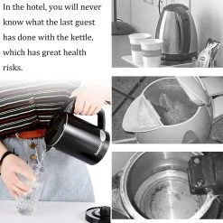 Sonifer SF2058 0.6L 800W Cordless Electric Kettle, Mini Stainless Steel Portable Tea Coffee Kettle Pot For Home Trip - White -BioloMix Shop Sonifer SF2058 0 6L 800W Cordless Electric Kettle White 507073 3