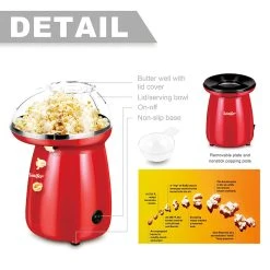 Sonifer SF4014 1200W Household Popcorn Maker, Electric Hot Air Oil Free Corn Machine, Fast Popping Popcorn Movie Snacks -BioloMix Shop Sonifer SF4014 1200W Household Popcorn Maker 507556 2