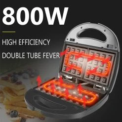 Sonifer SF6050 800W Electric Waffle Maker, 3-in-1 Grill Sandwich Panini Plate, Toaster Breakfast Machine, Non-stick -BioloMix Shop Sonifer SF6050 700 800W Electric Waffle Maker 507561 2