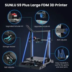 Sunlu S9 Plus Large Size FDM 3D Printer, FilaDryer S1, Auto Leveling, 310*310*400mm -BioloMix Shop Sunlu Upgraded S Plus Large Size FDM 3D Printer with FilaDryer S1 UK 517379 1