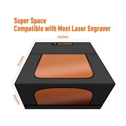TEVOUP ACMER R10 Foldable Laser Engraver Enclosure With Air Outlet, Fireproof, Dustproof, 700*700*350mm 10 TEVOUP ACMER R10 Foldable Laser Engraver Enclosure With Air Outlet, Fireproof, Dustproof, 700*700*350mm -BioloMix Shop TEVOUP ACMER R10 Laser Engraver Enclosure US Plug 517803 2