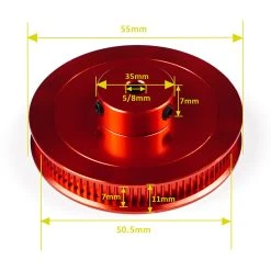 TWO TREES 3D Printer Parts VORON V2.4 80 Teeth GT2 Timing Pulley Bore 5mm Belt Width 6mm Aluminum Alloy Driving Wheel - Black -BioloMix Shop TWO TREES 3D Printer Parts VORON V2 4 80 Teeth Black 518439 2