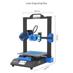 TRONXY XY-3 SE 3D Printer 255*255*260mm Printing Size Laser Engraving Single Extruder - Standard + Laser Version -BioloMix Shop Tronxy XY 3 SE Single Dual Extruder Laser Engraving 3D Printer 472300 3